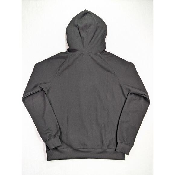 Vict Popu Black Waffle Weave Pattern Pullover Hoodie Size Small - Picture 7 of 9